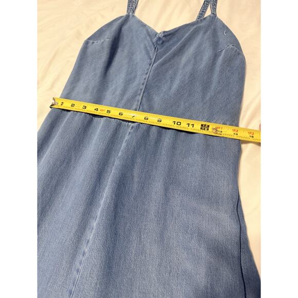 Denim jumpsuit women with straps and flared leg - 2XL - Picture 4 of 7